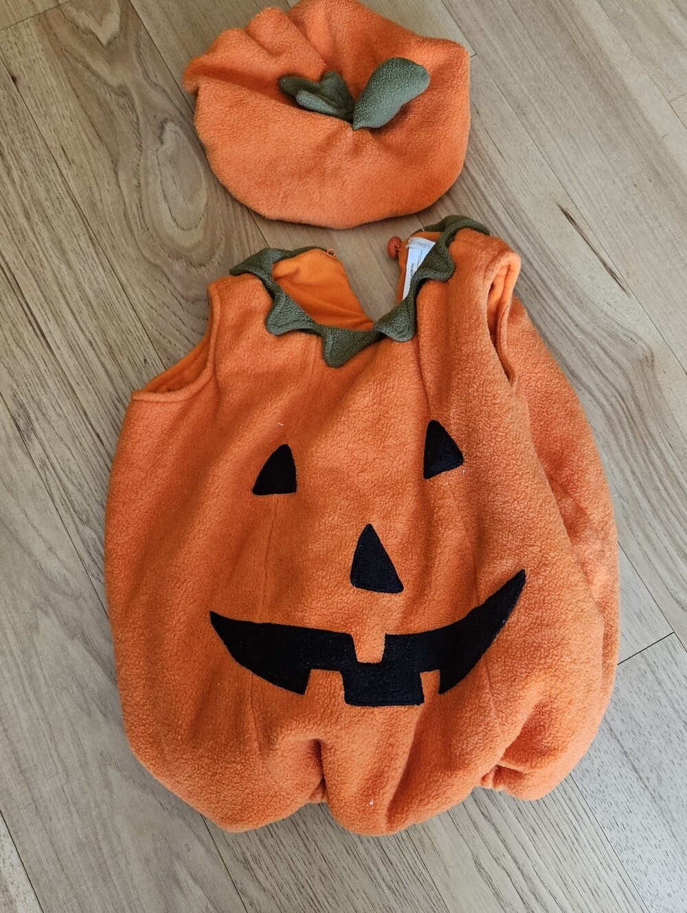 Pottery Barn Kids Orange Pumpkin Fleece Costume with Hat